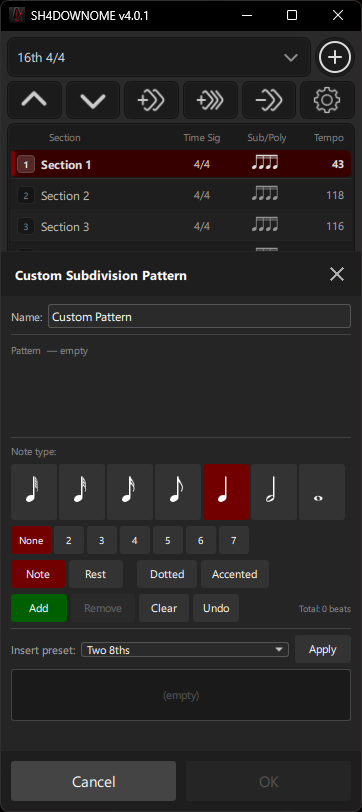 Custom subdivision editor
