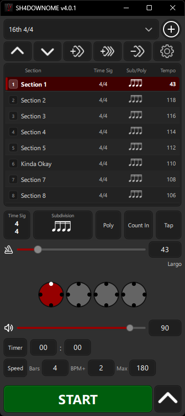 SH4DOWNOME main Android interface